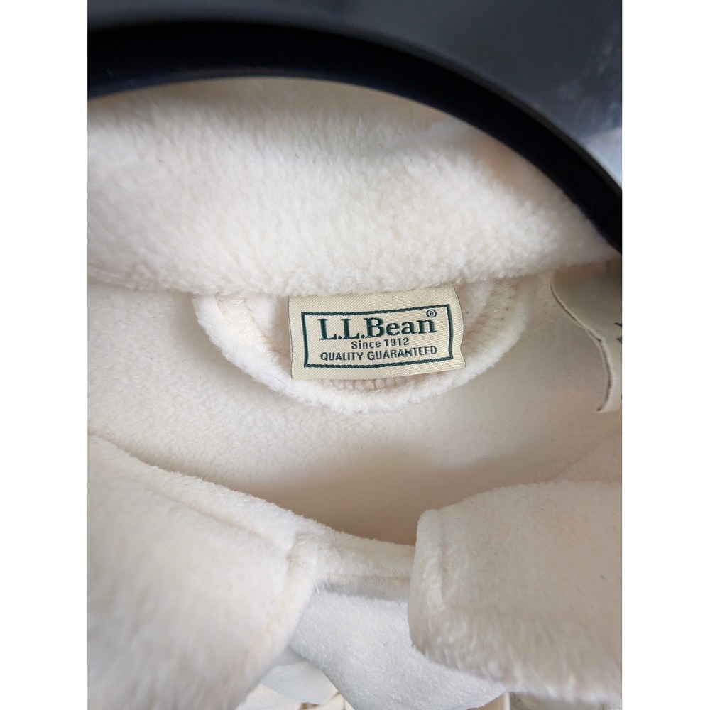 L.L. Bean Fleece Robe Womens 2XL Cream Excellent Vtg - Picture 4 of 7